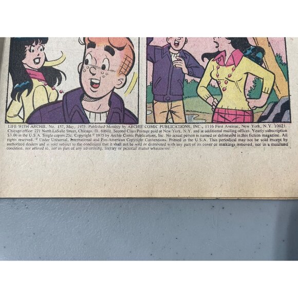 Archie Series Life With Archie #157 May 1975 Comic Vintage Bagged Boarded - Picture 3 of 7